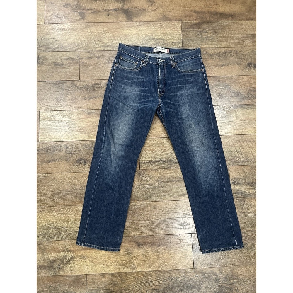 Vintage Y2k‎ Levi's 505 Dark Blue Jeans Regular Fit - 33x30 - Made In Mexico